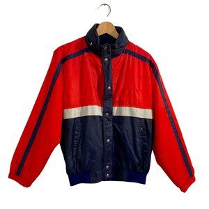 APEX Blue, Red & White Vintage Men’s Athletic Sport Jacket Sz. L (80s, 90s)